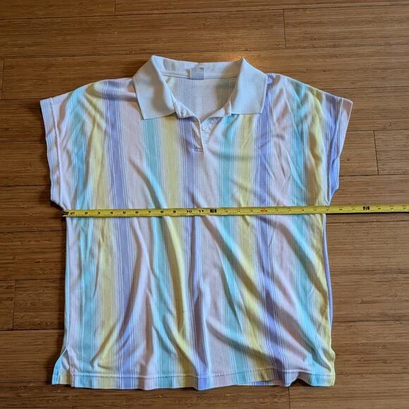 Darling Vintage Pastel Striped Polo - Picture 3 of 6